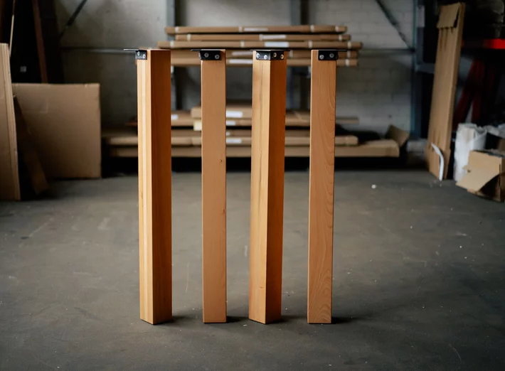 Holz Tischbeine aus Buchenholz in massiver Ausführung