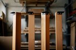 Holztischbeine Buche mit Aufnahmeplatte zur einfachen Befestigung