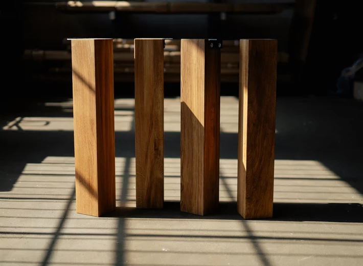 Tischbein aus Holz Eiche massiv nach Maß gefertigt Modell ACA848.