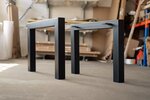 Schlichtes Tischuntergestell aus Stahl in zwei Profilstärken wählbar