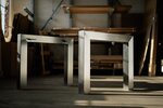 Edelstahl Gestell für Massivholztisch nach deinen Maßen gefertigt DAL401