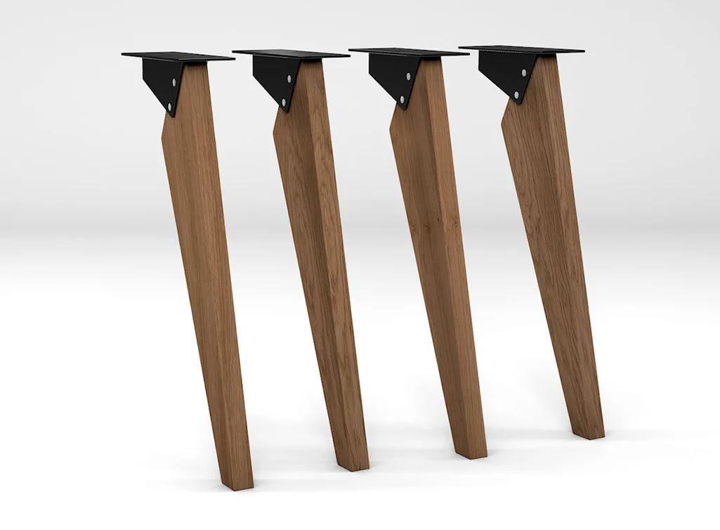 Moderne Tischbeine aus Holz Eiche massiv Moderne Tischbeine aus Holz Eiche massiv
