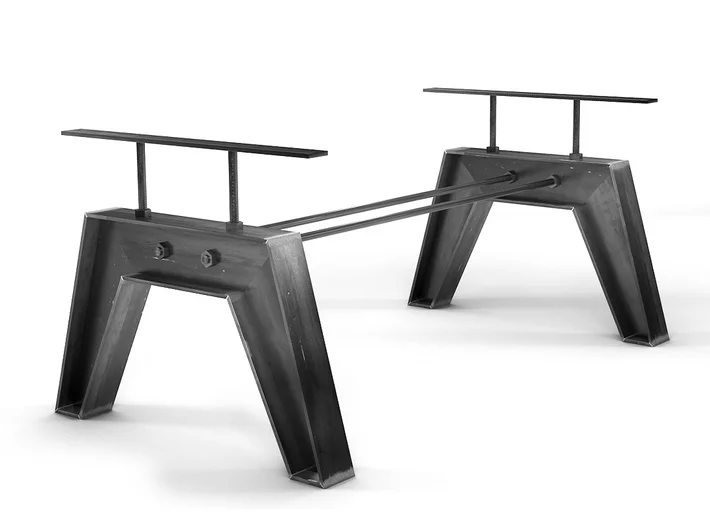 Tischgestell nach Maß aus Stahl im angesagten Industriedesign gefertigt.