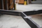 Stahl Tischgestell Detailansicht Oberfläche