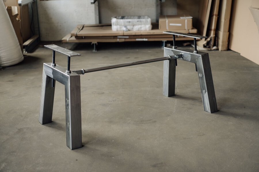 Tischgestell Metall schwarz, Industriedesign Tischbeine schwarz