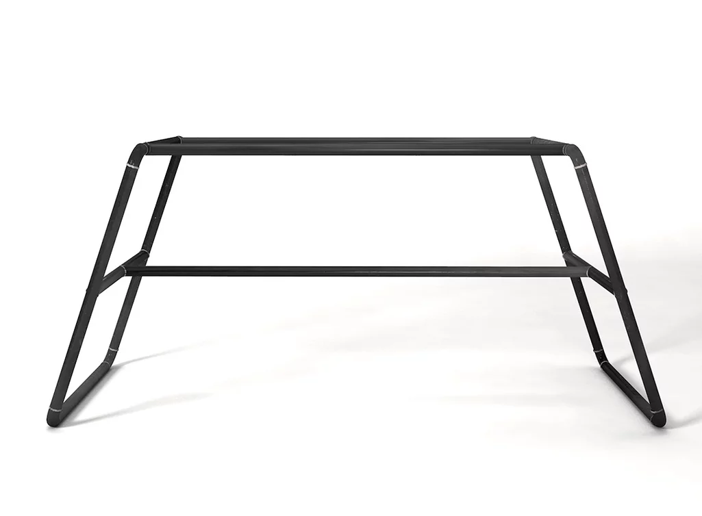 Design Tischgestell in stylischer Stahlrohr Ausführung  auf Maß produziert.