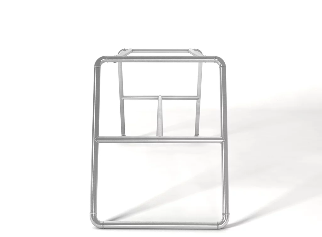 Edelstahl Gestell 3cm Rundrohr in gebogener Variante nach deinem Maß.