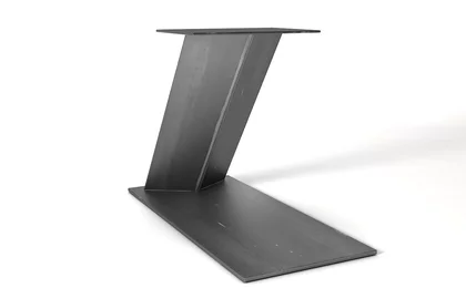 Stylisches Mittelfuß Tischgestell nach Maß aus massivem Stahl gefertigt. Stylisches Mittelfuß Tischgestell nach Maß aus massivem Stahl gefertigt.