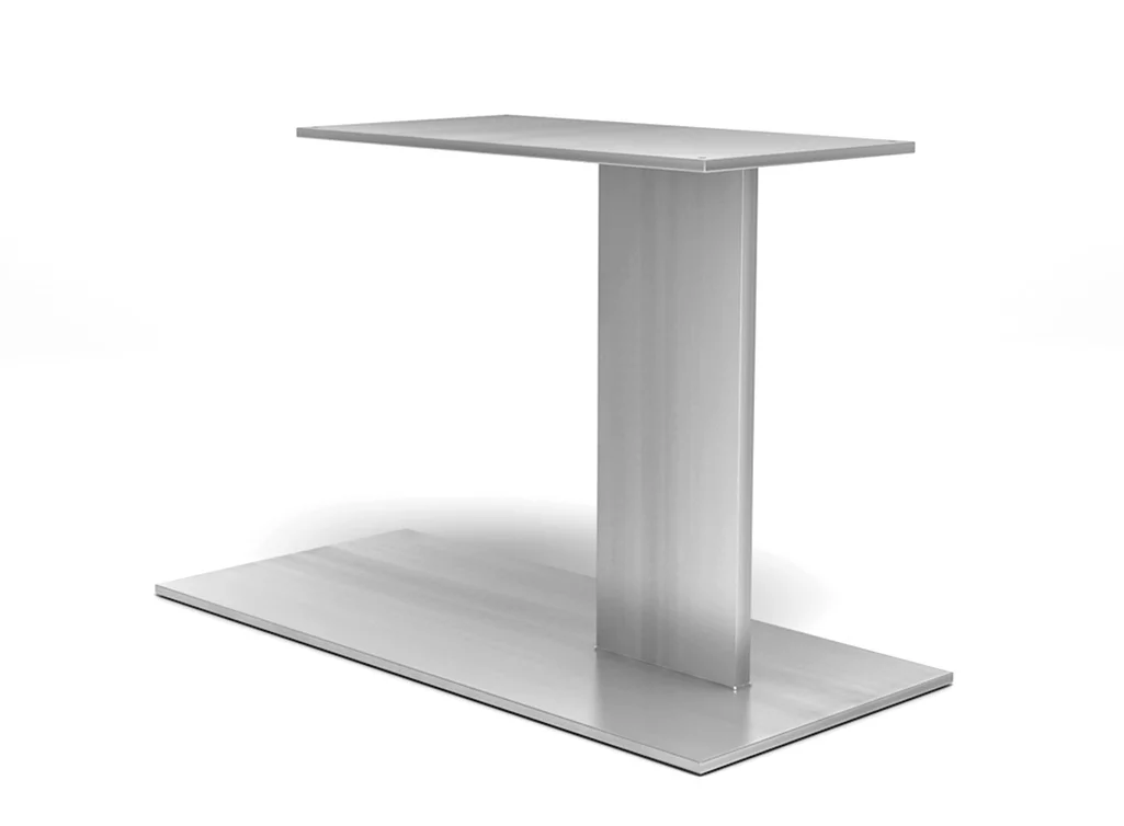 Tischgestell Edelstahl in einem klaren und modernem Design gefertigt.