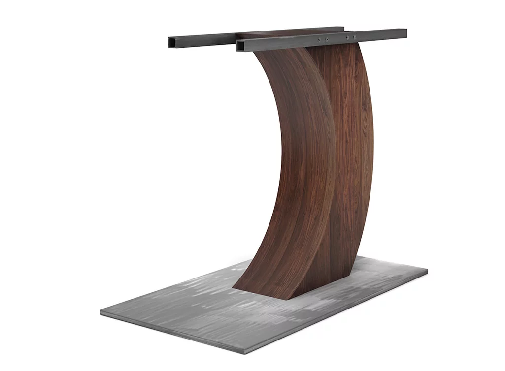 Tischgestell Holz massiv mit Stahl kombiniert nach Maß