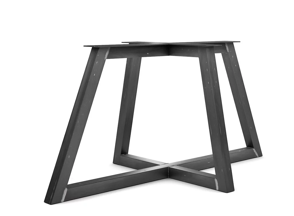 Stahl Tischgestell schräg nach Maß gefertigt