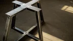 Stahl Mittelfuß Tischgestell in 6x6cm Vierkantrohr Profil