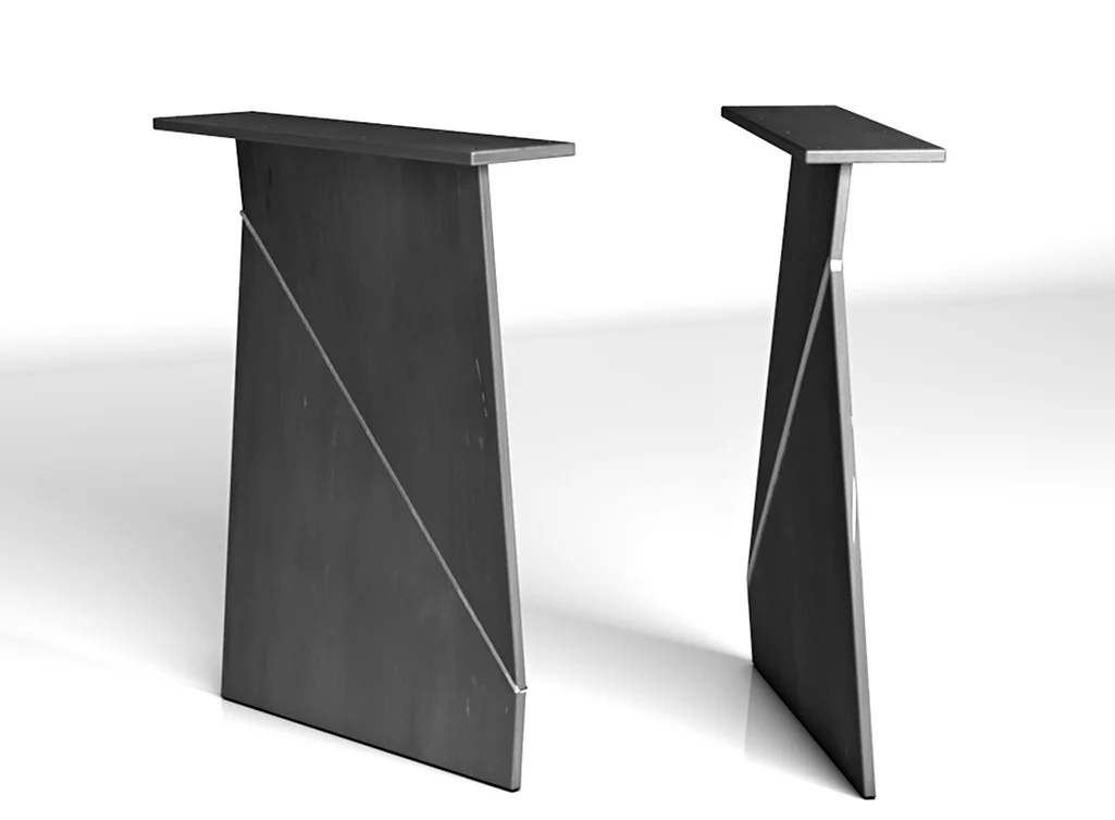 Nach Maß konfigurierbare Esstisch Wangen aus Stahl. Nach Maß konfigurierbare Esstisch Wangen aus Stahl.