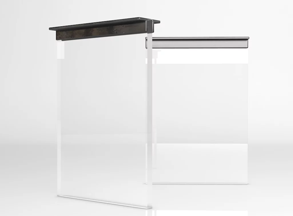 Acrylglas Tischwangen nach Maß im 2er Set