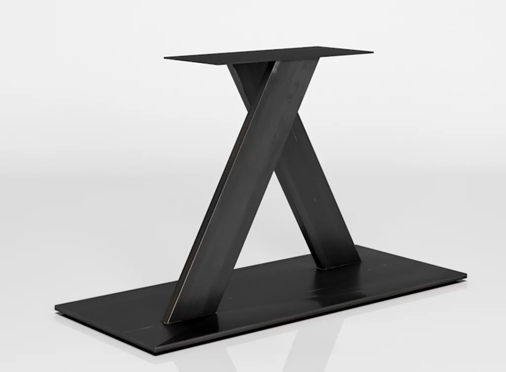 Tischgestell Metall als Mittelfuß nach deinem Maß gefertigt.