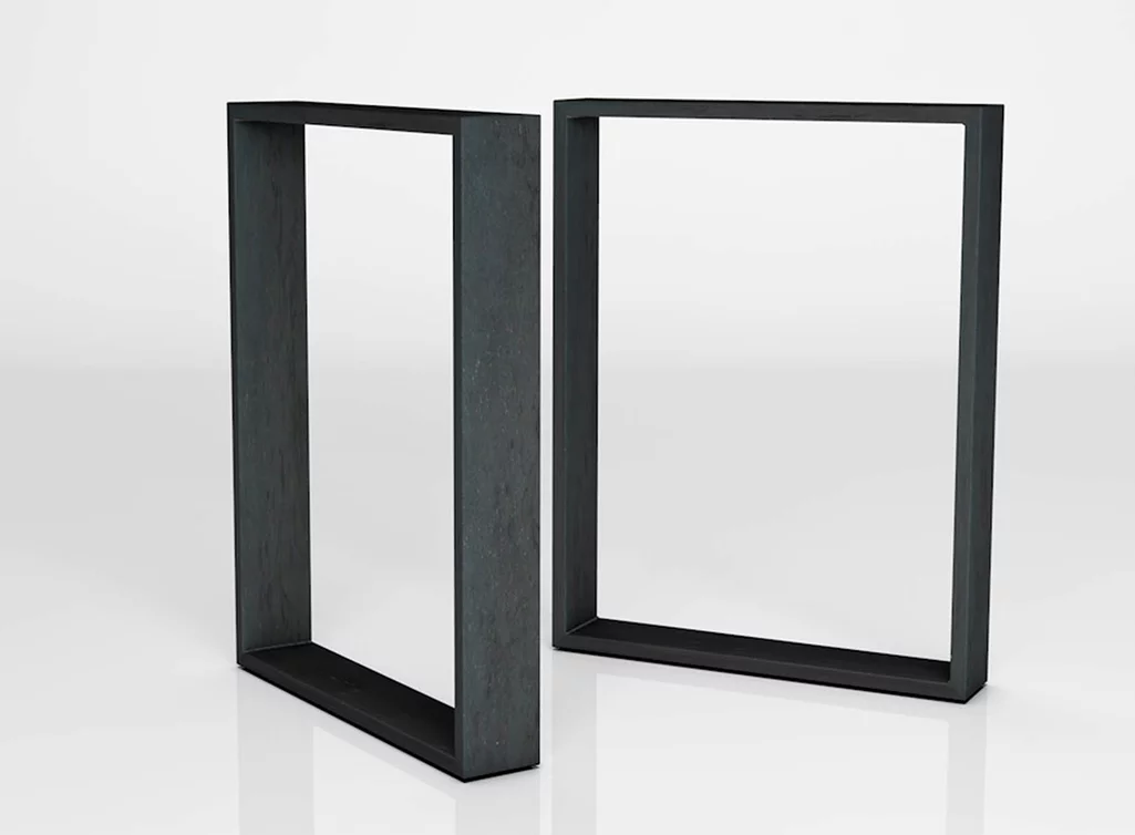 Maßgefertigte Tischkufen Stahl in verschiedenen Oberflächen verfügbar