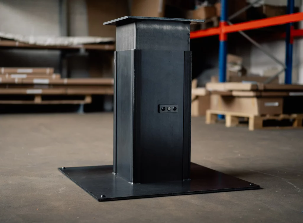 Rückseitenansicht Tischgestell Industrial