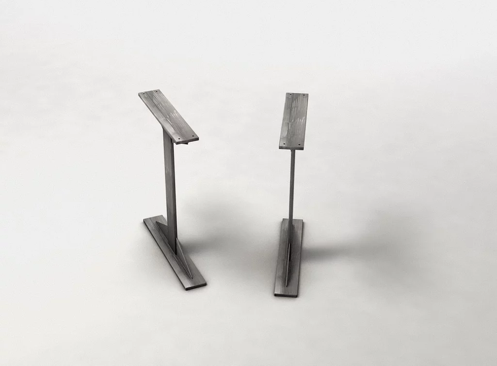 Tischfuß Metall in verschiedenen Oberflächen