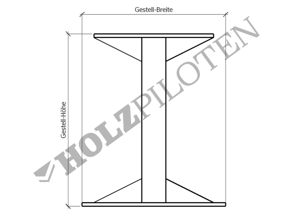 Tischbeine Industrial Skizze 1