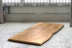 Tischplatte Eiche 4cm massiv mit Baumkanten nach Maß gefertigt