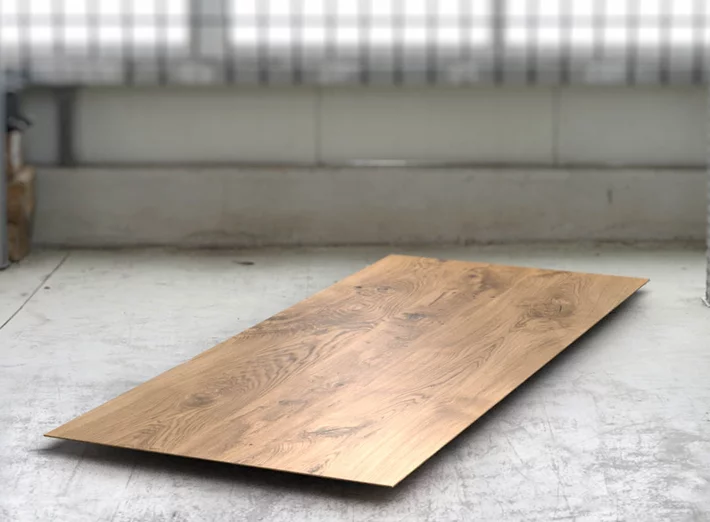 Tischplatte Eiche massiv 3cm mit Facettenkante auf Maß