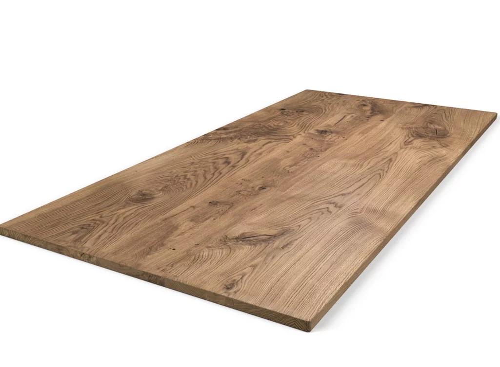 Eichetischplatte Massivholz 3cm Ast nach Maß Eichetischplatte Massivholz 3cm Ast nach Maß