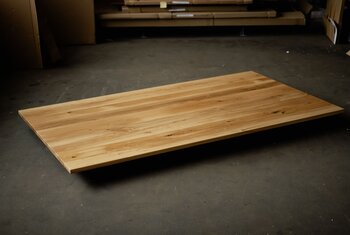 Massivholz Tischplatte Eiche 3cm mit Astanteil gelackt