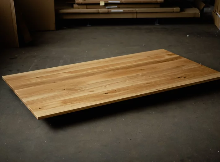 Massivholz Tischplatte Eiche 3cm mit Astanteil gelackt