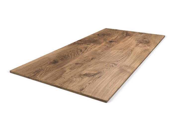 Tischplatte Eichenholz massiv 2cm Ast