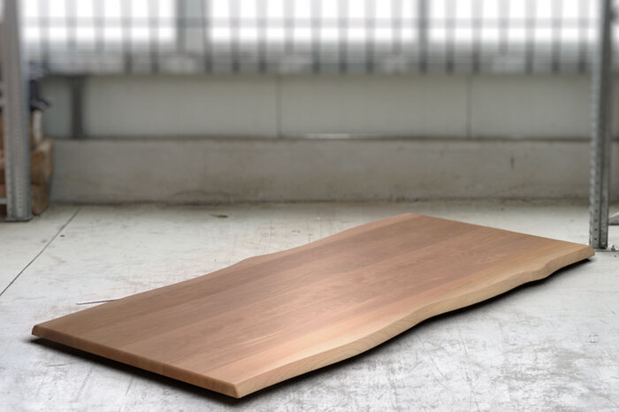 Baumkanten Tischplatte Buche 4cm astfrei nach Maß