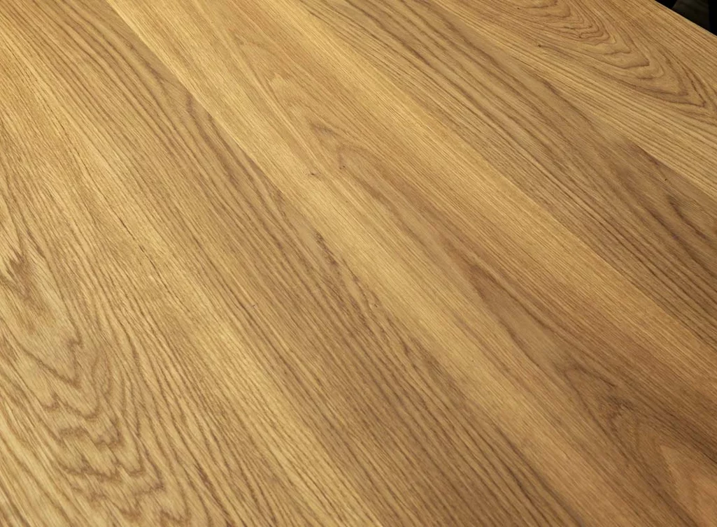 Holzplatte massiv Eiche in astfreier Qualität 3cm Detailansicht