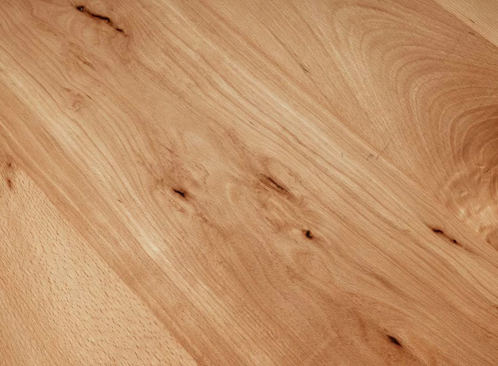 Buche Tischplatte nach Maß mit Astanteil Detail Maserung 2cm