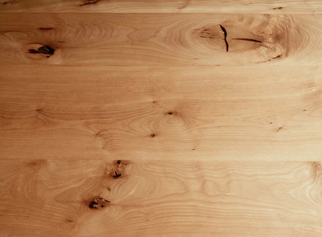 Holzplatte massiv auf Maß gefertigt mit Astanteil 3cm aus Buche