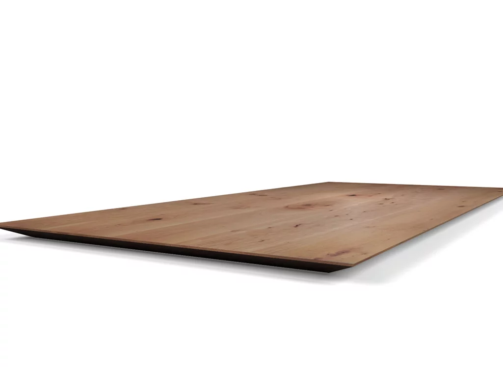 Echtholz Tischplatte mit schweizer Kante