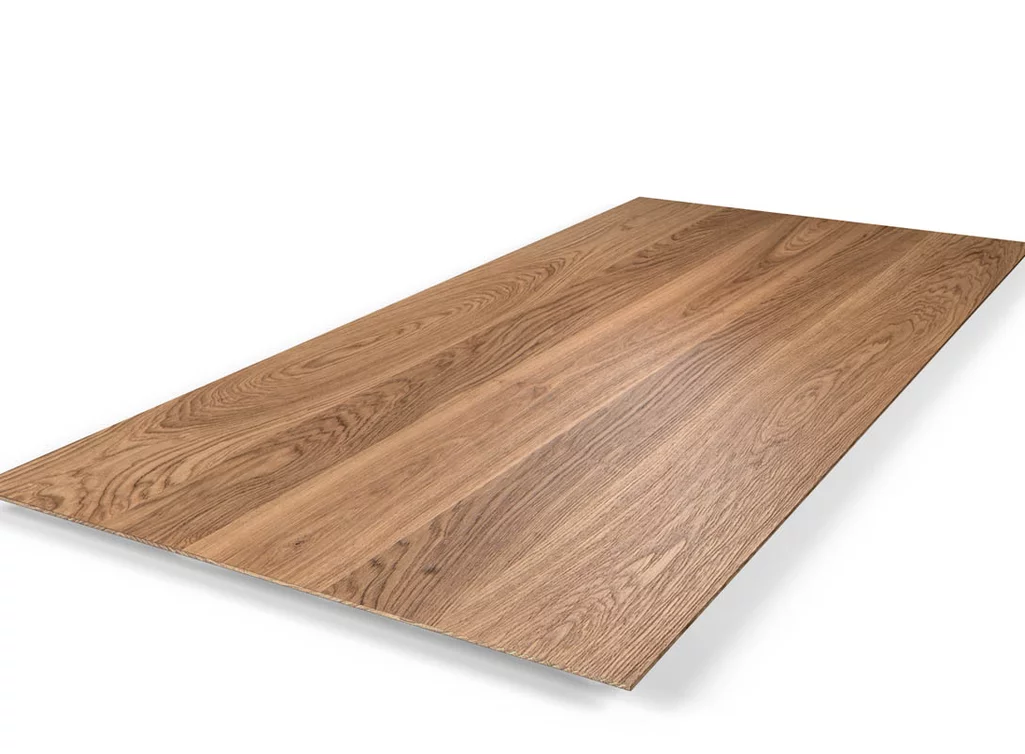 Eichentischplatte mit schweizer Kante nach Maß