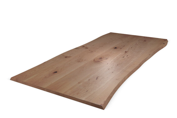 Baumkanten Tischplatte Buche 3cm Ast