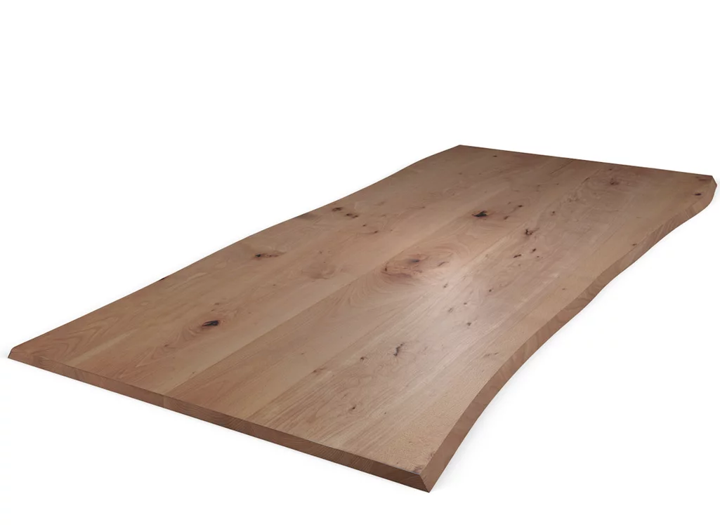 Baumkanten Tischplatte Buche 3cm Ast