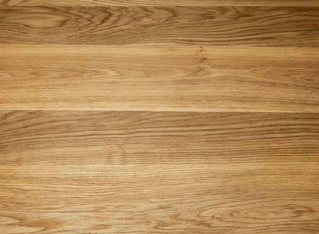 Aufgedoppelte Holzplatte aus Eiche nach Maß weitgehend astfrei