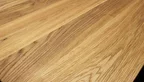 Holzplatte Eiche 8cm aufgedoppelt Detailansicht Holzmaserung