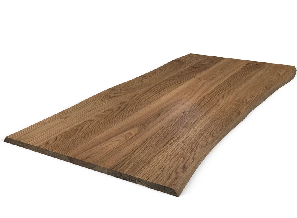 Eichenholz Baumkante Tischplatte 3cm nach Maß