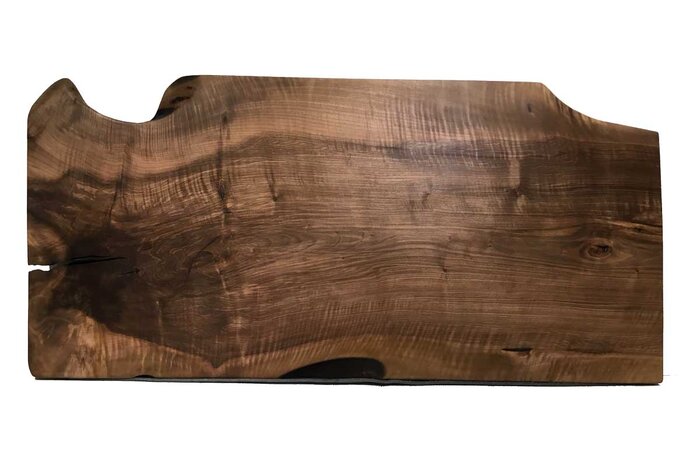 Baumscheibe Tischplatte aus Nussbaum massiv Unikat 202 Seite 1
