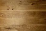 Massivholz Tischplatte aus Eiche rund mit Astanteil