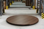 Tischplatte rund Nussbaum 4cm astfrei nach Maß produziert