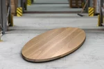 Tischplatte oval aus Eiche astfrei 4cm nach Maß gefertigt