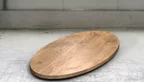 Ovale Holzplatte Eiche Ast 4cm nach Maß