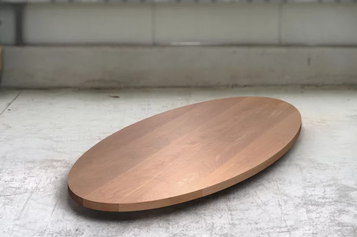 Tischplatte oval aus Buche astfrei 4cm nach Maß gefertigt