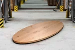 Holzplatte oval Buche Ast 4cm stark nach Maß gefertigt