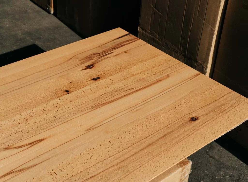 Massive Kernbuche Tischplatte nach Maß Detailansicht