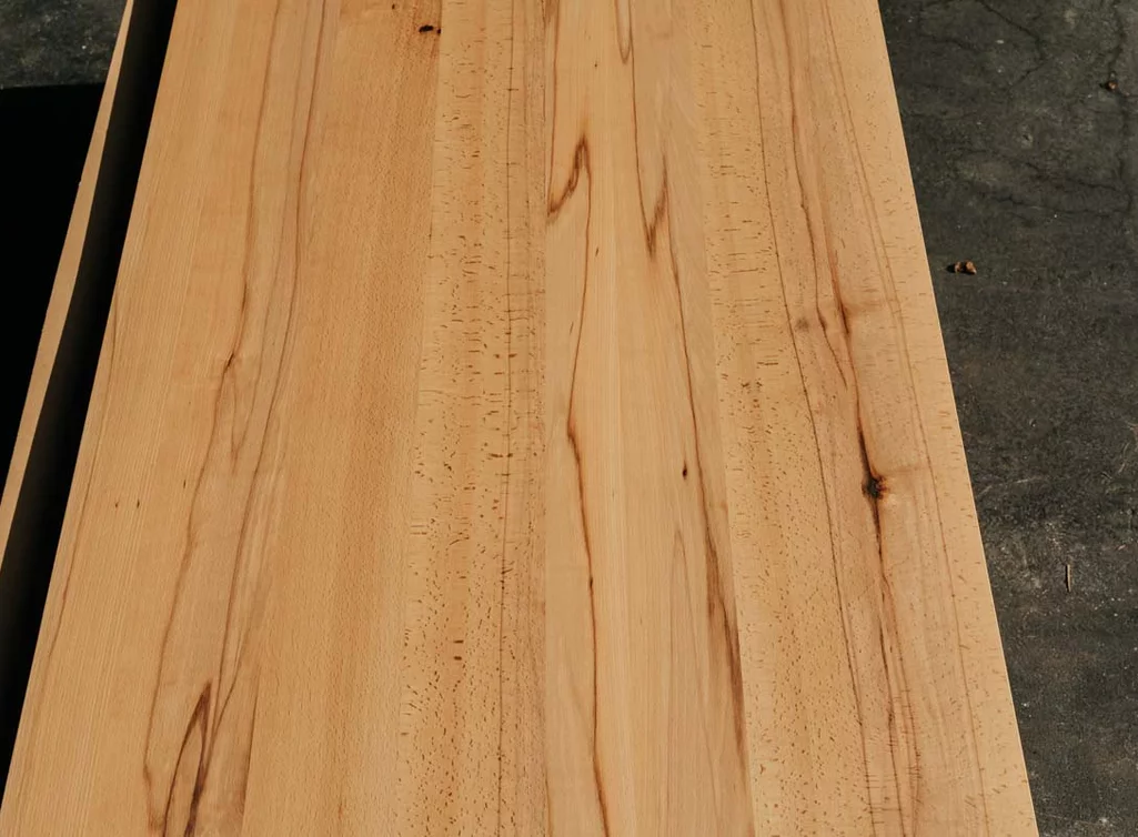 Tischplatte Kernbuche massiv 6cm double up Detailansicht