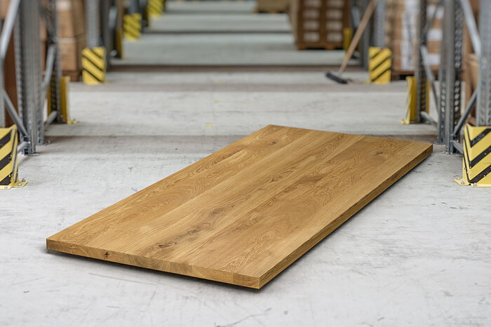 Echtholz Tischplatte Eiche 5cm nach Maß gefertigt.